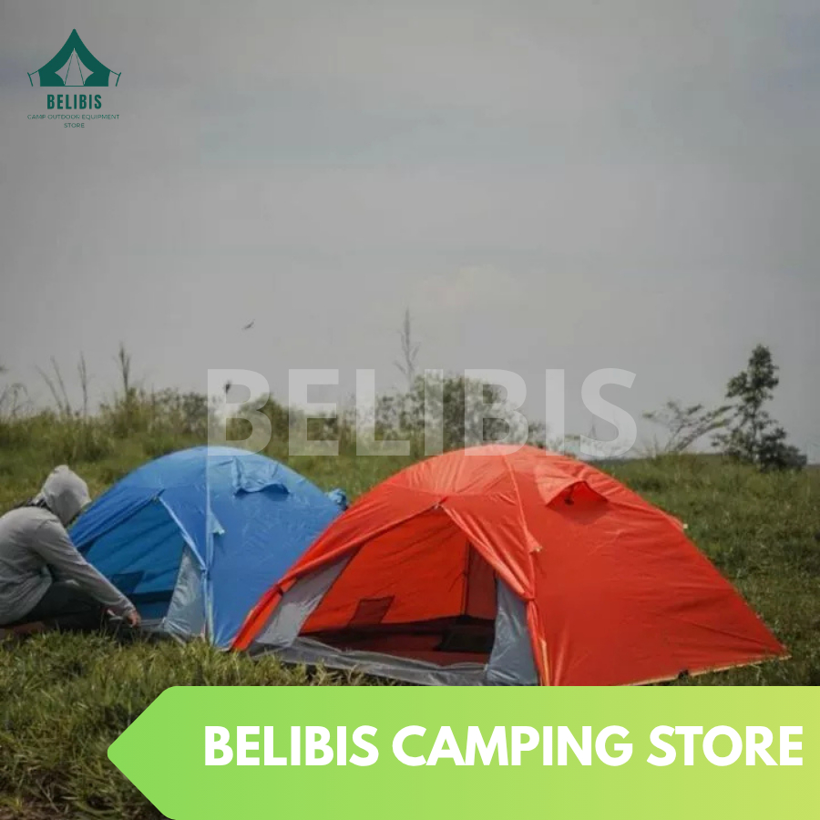 Tenda Camping Doubel Layer Frame Aloy Kapasitas 2-3 orang Merek Compass Waterproof Camping Outdoor