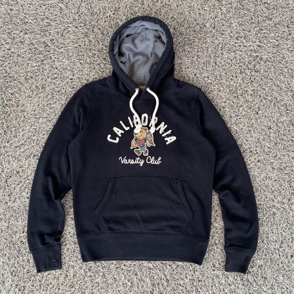 who au bear pull over hoodie black sweater hoodie who au
