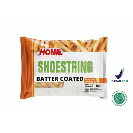 Kentang Beku HOME Shoestring Butter Coated 1 kg - Praktis, Tahan Lama, Tekstur Renyah
