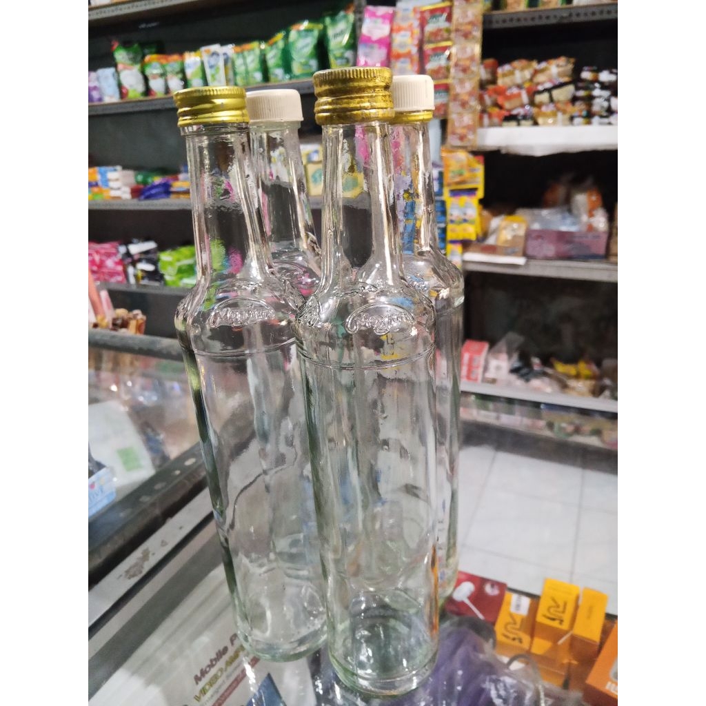 Botol kaca  Bekas sirup Marjan 460ml bersih