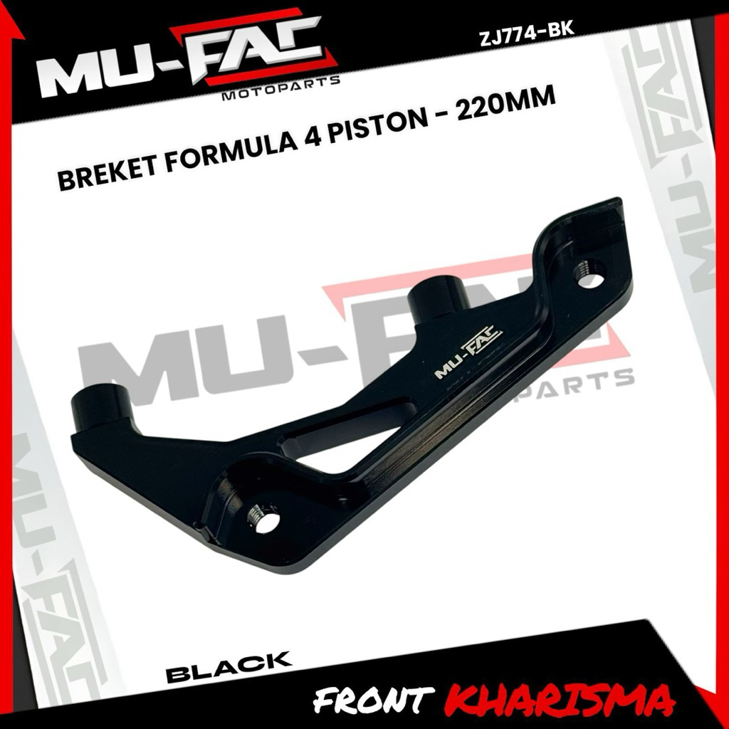 Breket Kaliper 4 Piston Formula Kharisma/Supra 125/Wave 125 Cakram 220mm
