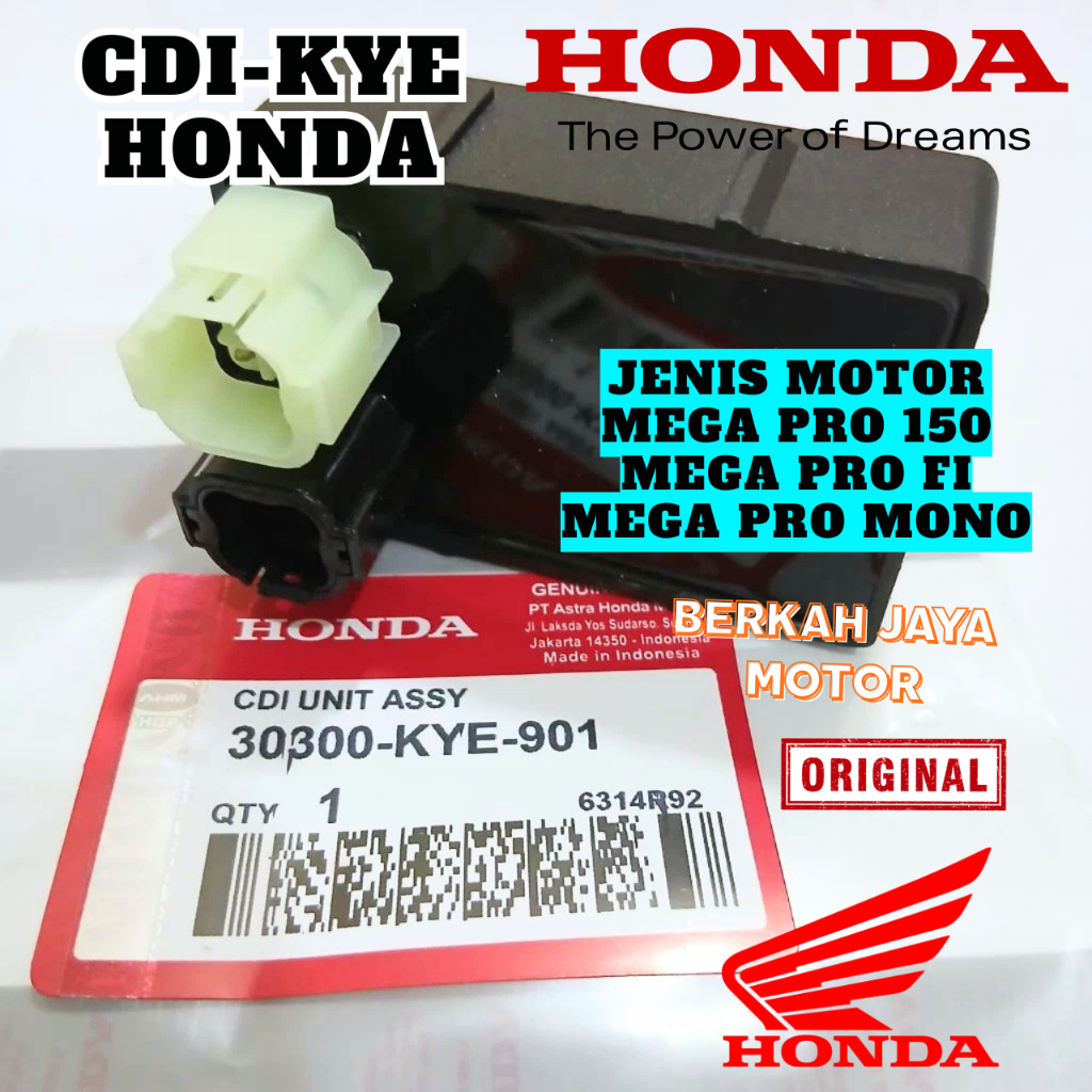 30410-KYE-901 ORIGINAL CDI Unit Comp KYE Honda Mega Pro 150 Mega Pro FI Mega Pro Mono
