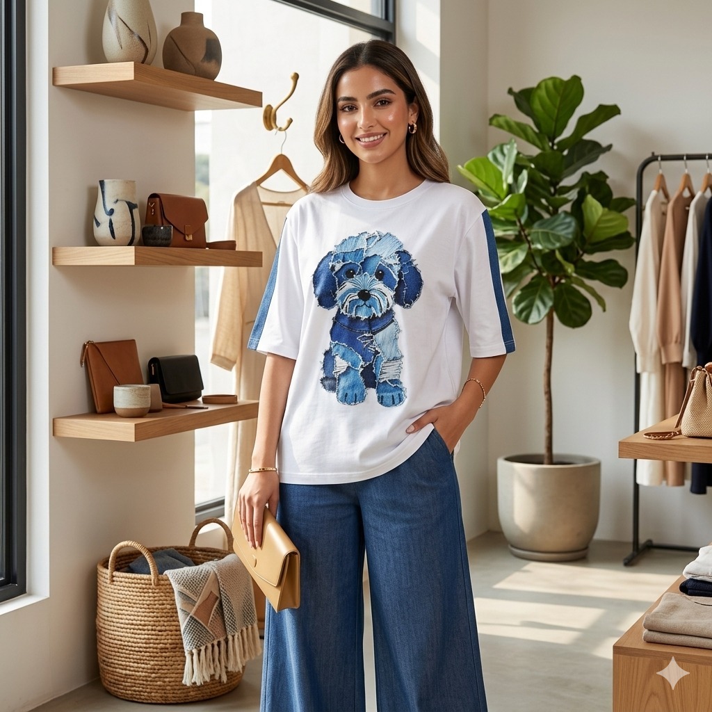 One Set Wanita Casual - Setelan Celana Kulot Aura Az-Zahra Blue Pakaian Wanita Set