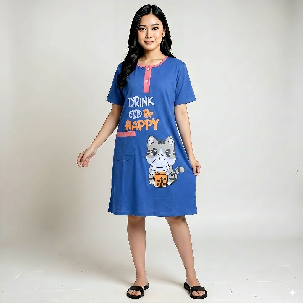 Daster Dewasa Bahan Kaos Daster Wanita Kekinian