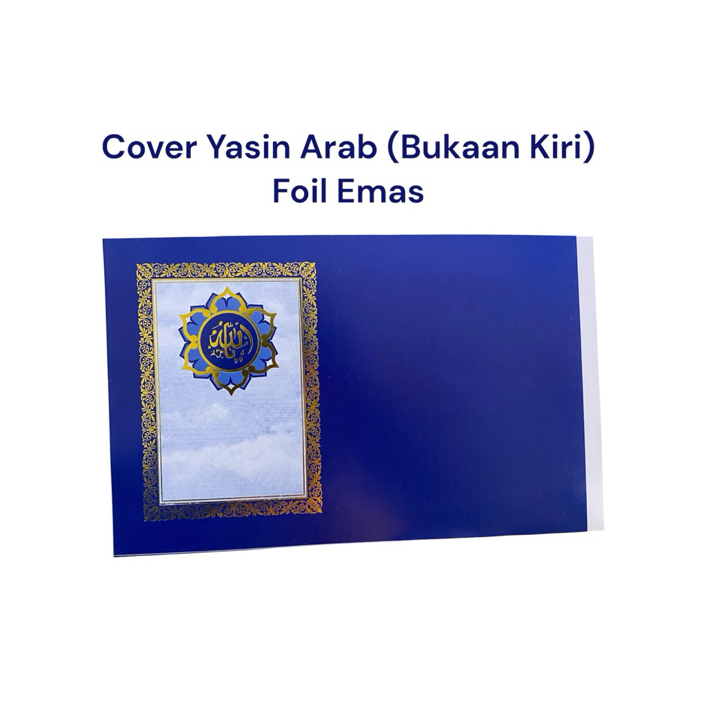 Cover Yasin Arab Bukaan Kiri Cover Yasin Foil Emas Sampul Buku Yasin Arab Bukaan Kiri