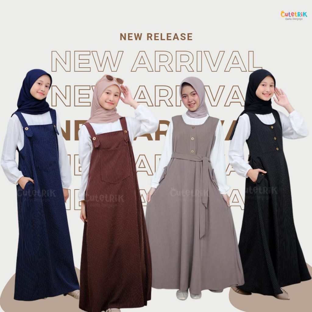 New Arrival  Oneset Overall Rok Jumpsuit baju kodok dress baju muslim anak remaja terbaru dari Cutet