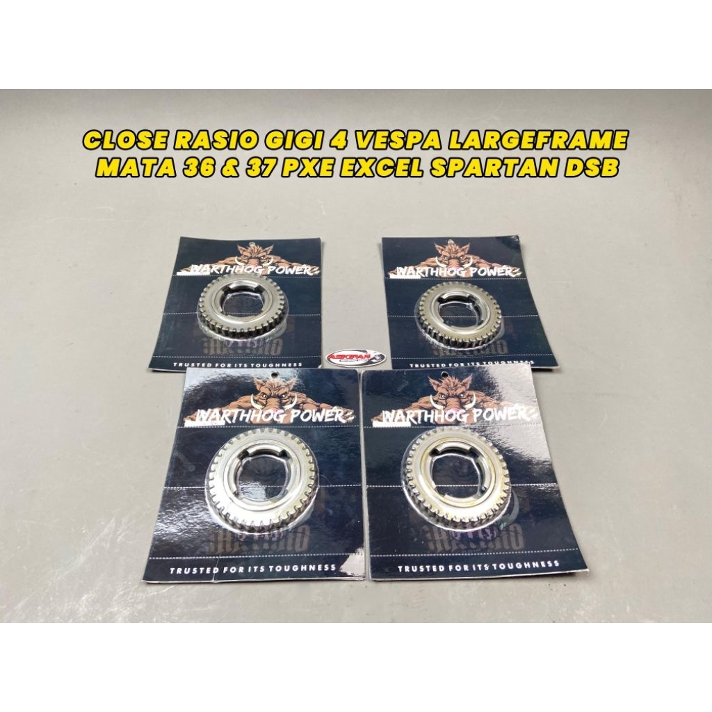 CLOSE RASIO GIGI 4 VESPA LARGEFRAME MATA 36 & 37 PXE EXCEL SPARTAN DSB. SESUAI KEBUTUHAN ANDA. 
TERS