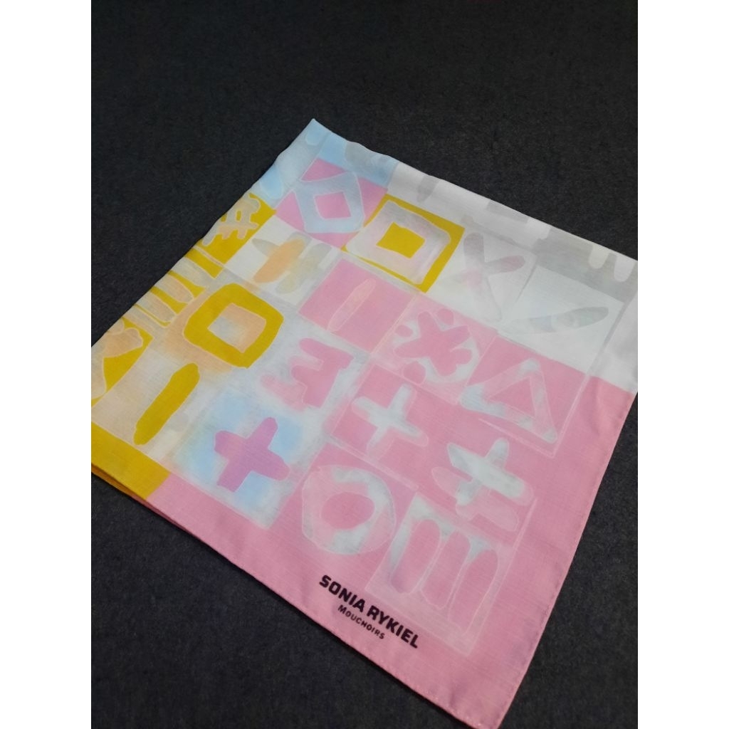 Saputangan Sonia Rykiel Art & Rare Series Original Vintage Handkerchief