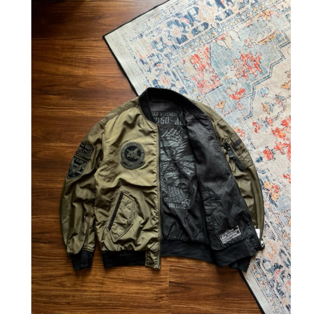 Buckaroo Reversible Army Bomber Jacketu