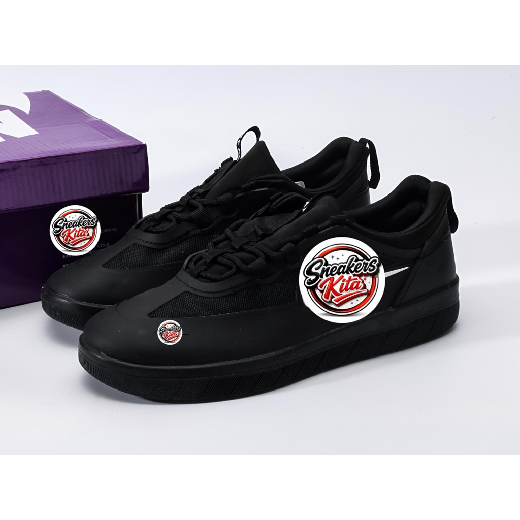 SNEAKERS KITA - Sepatu Sneakers N SB Nyjah Free 2 Black White