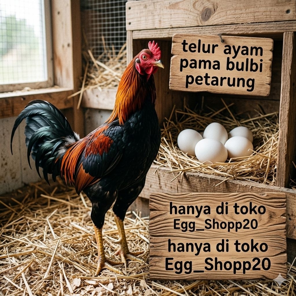 Paket hemat 5 Telur Ayam Pama Bulbi Petarung Fertil siap untuk ditetaskan Egg_shopp20