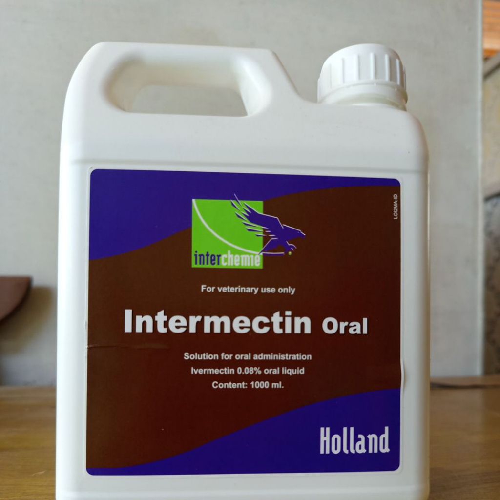 Intermectin Oral 100 ml - Mengatasi Infestasi Ektoparasit dan Endoparasit, Aman untuk Hewan
