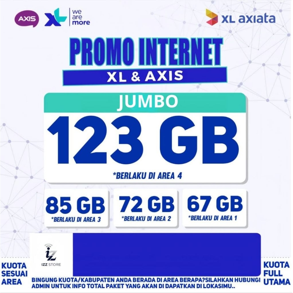 Paket Data Xl Axis Jumbo Reguler 24 jam/Kuota Utama Garansi Resmi