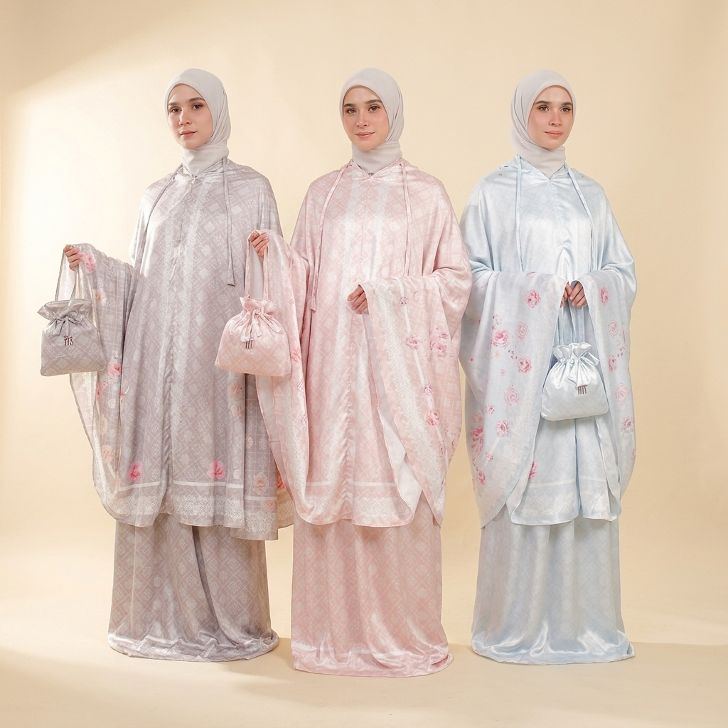 Mukena Printed Silk Allesia Praying Set