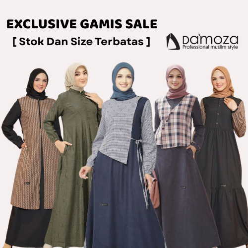 [Gamis Damoza Promo Flash Sale] Gamis Muslim Wanita by Damoza