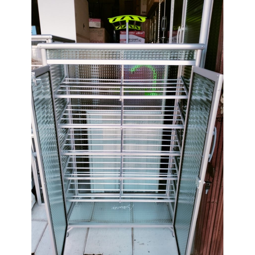 Rak sepatu lemari sepatu aluminium