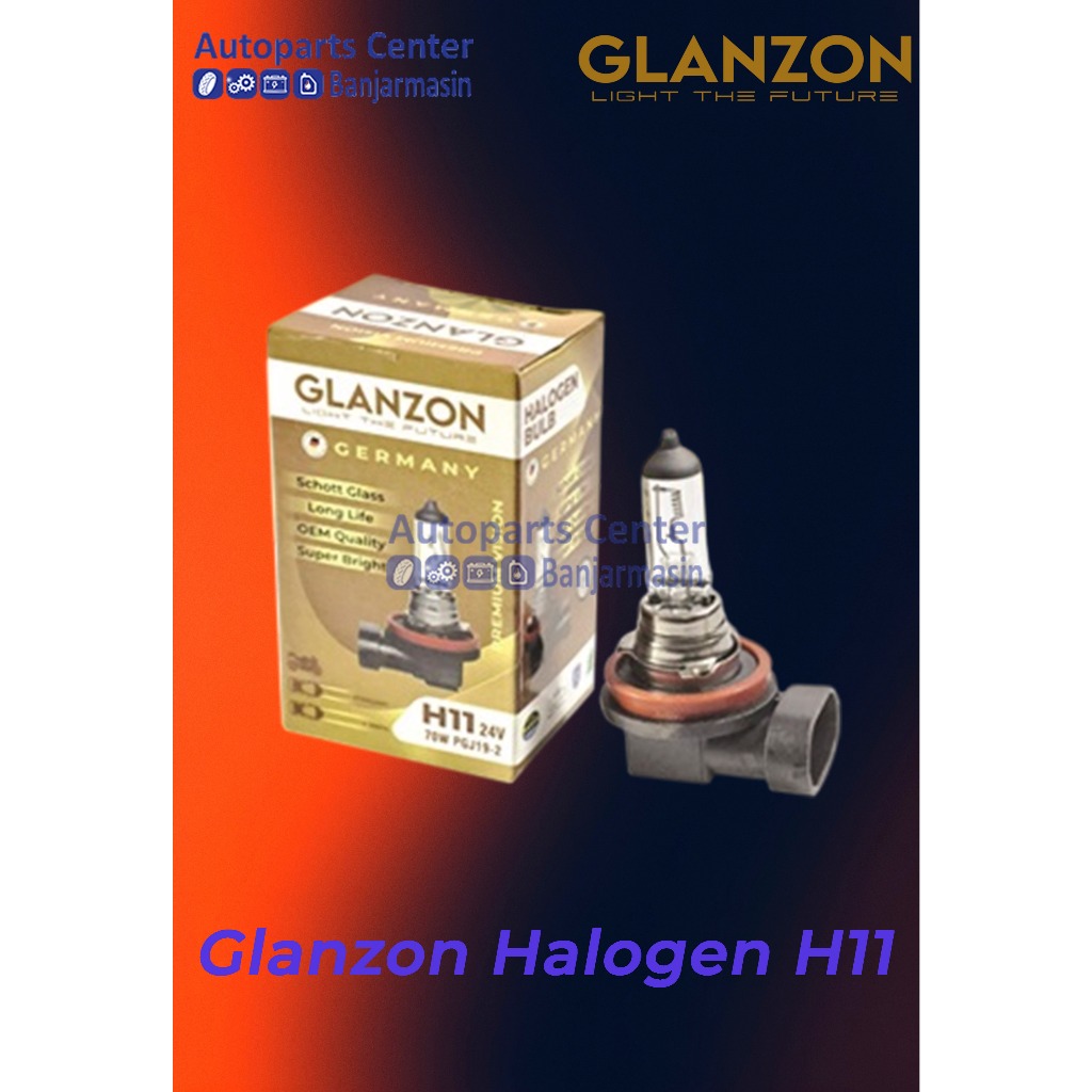 Glanzon Auto Halogen Lamp - Halogen H11 - H11 Series PGJ19-2
