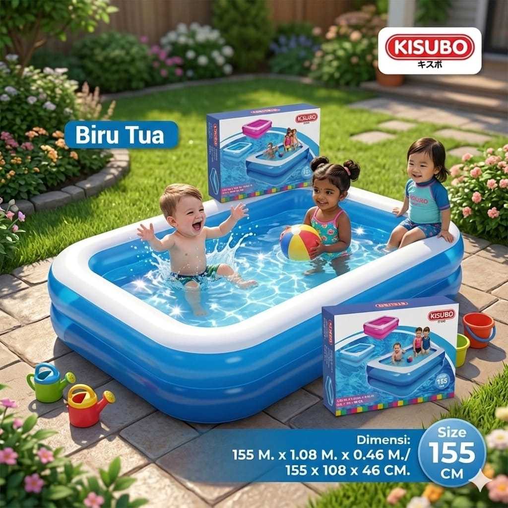Kolam Renang Kisubo anak Inflatable Karakter 3 Meter 2 Meter 1 Meter 3 Ring 2 Ring Swimming Pool Kua