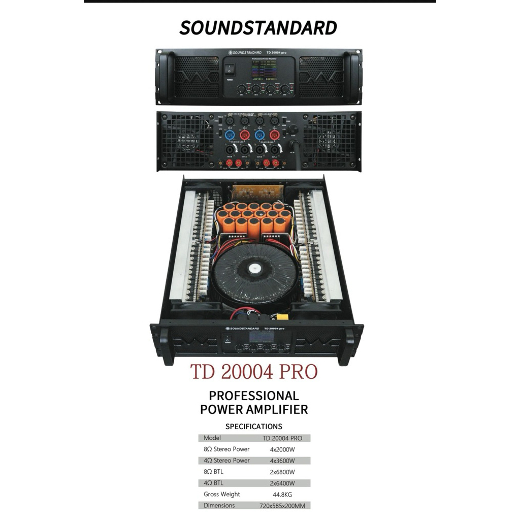 power soundstandar td20004pro 4 channel Amplifier soundstandar td 20004 pro