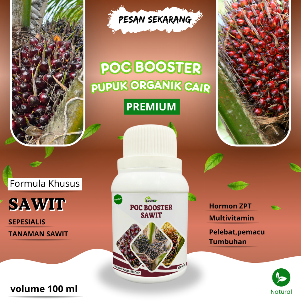 Pupuk Organik Cair Pelebat Buah Sawit Pemacu Pembungaan dan Melebatkan Buah Sawit