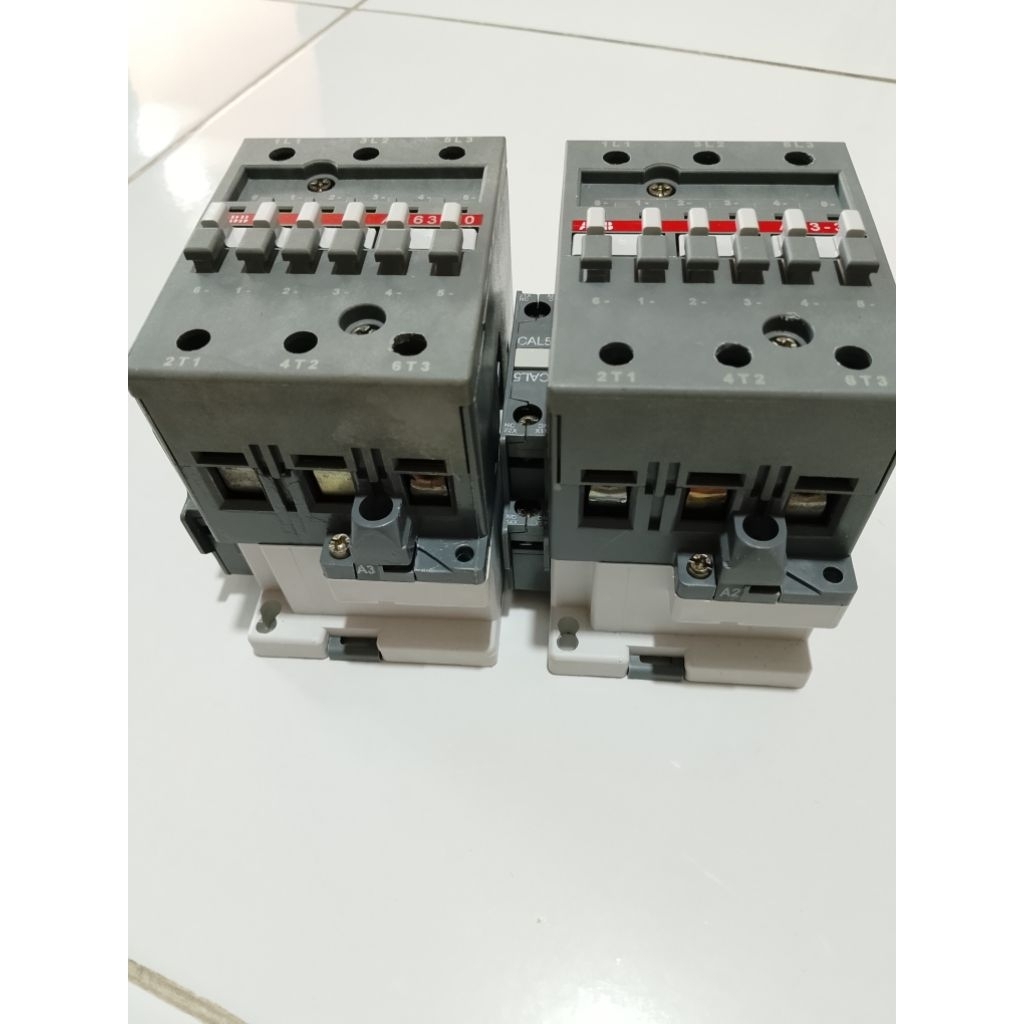 MAGNETIC CONTACTOR ABB TYPE AE63-30, A63-30, 125 AMPERE