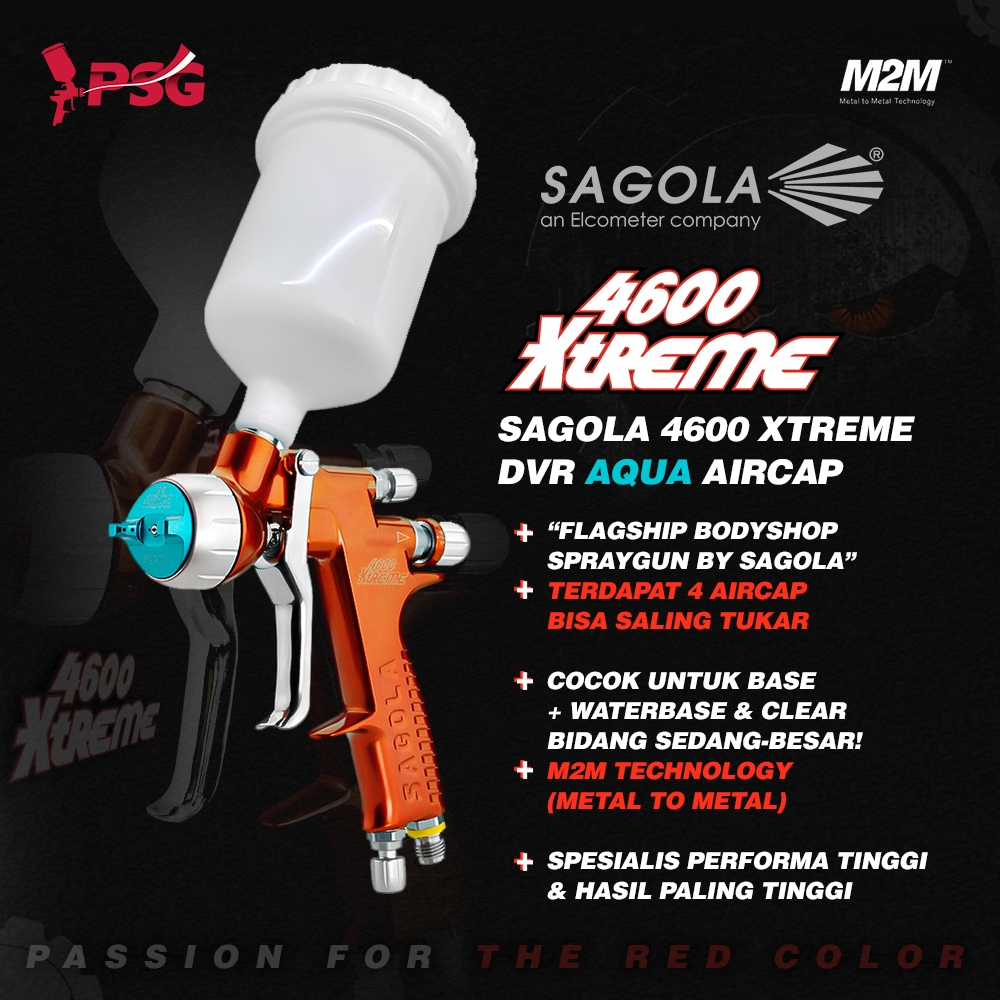 Sagola 4600 Xtreme Gravity Spraygun Set - AQUA