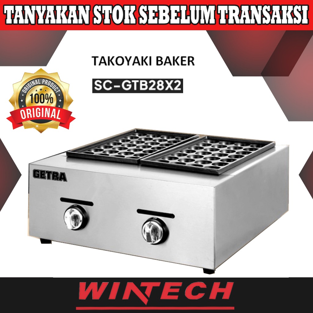 Getra SC-GTB28X2 Gas Takoyaki Baker - Mesin Pembuat Takoyaki - Cetakan Takoyaki