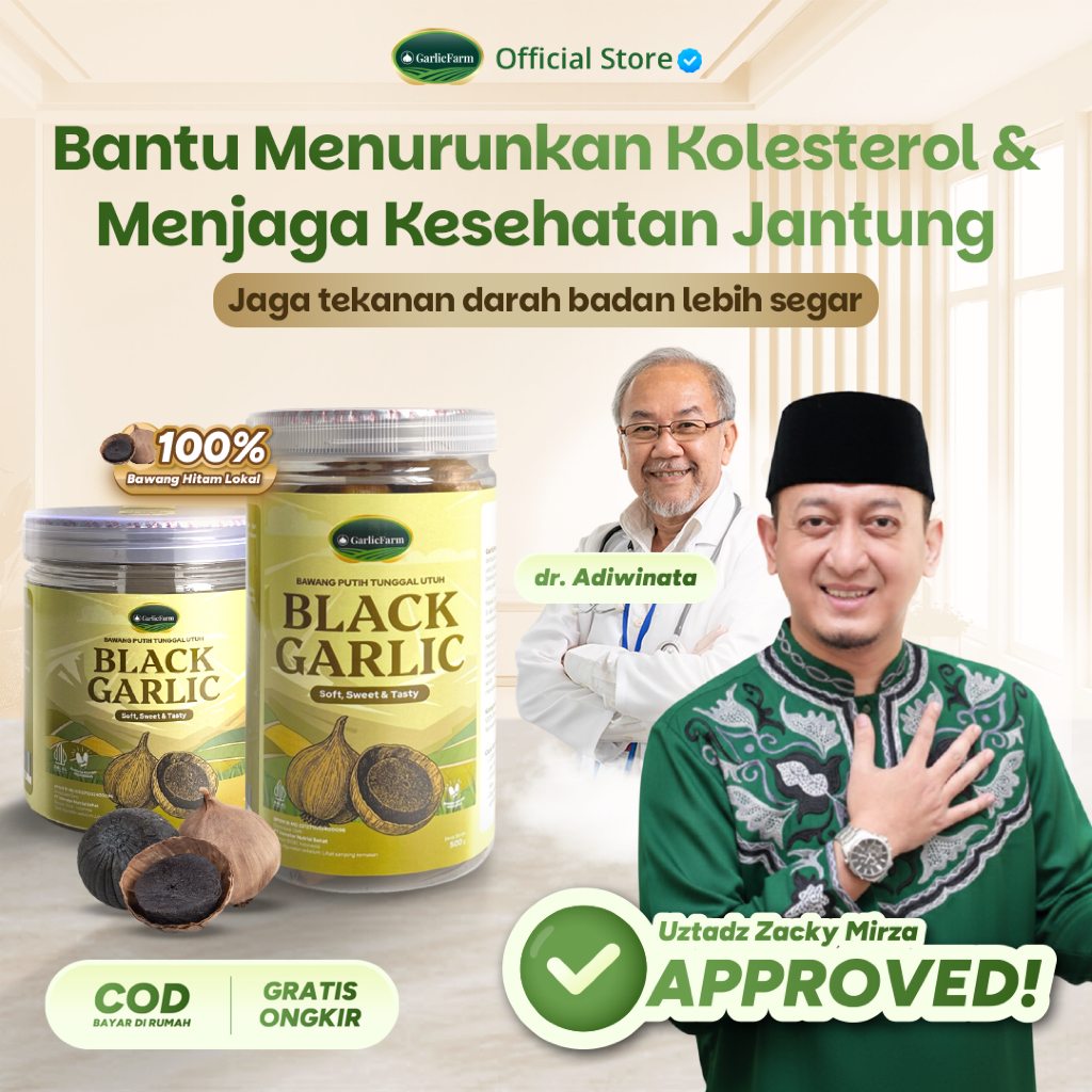 GarlicFarm Black Garlic Fermentasi Pilihan 100 200 500 Gram Kemasan Aman untuk Daya Tahan Tubuh (Baw
