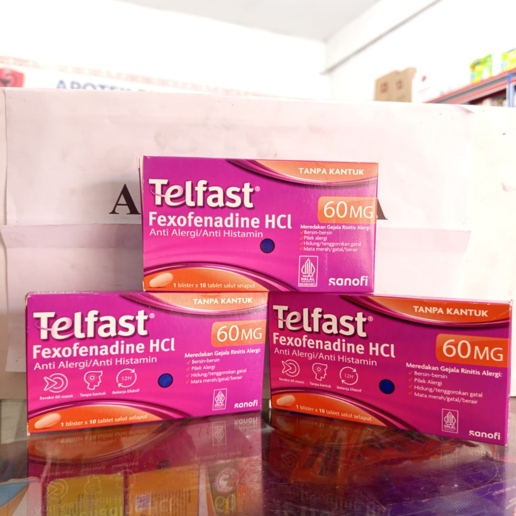 Telfast 60mg 1 Blister Isi 10 Tablet - Obat Alergi