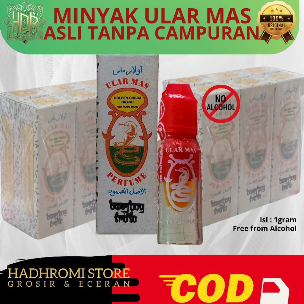 Minyak Wangi Ular Mas Original Awet Non Alkohol - 1gram