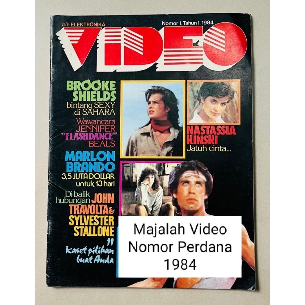 Majalah VIDEO Edisi Perdana no.01 / 1984 : John Travolta - Brooke Shields