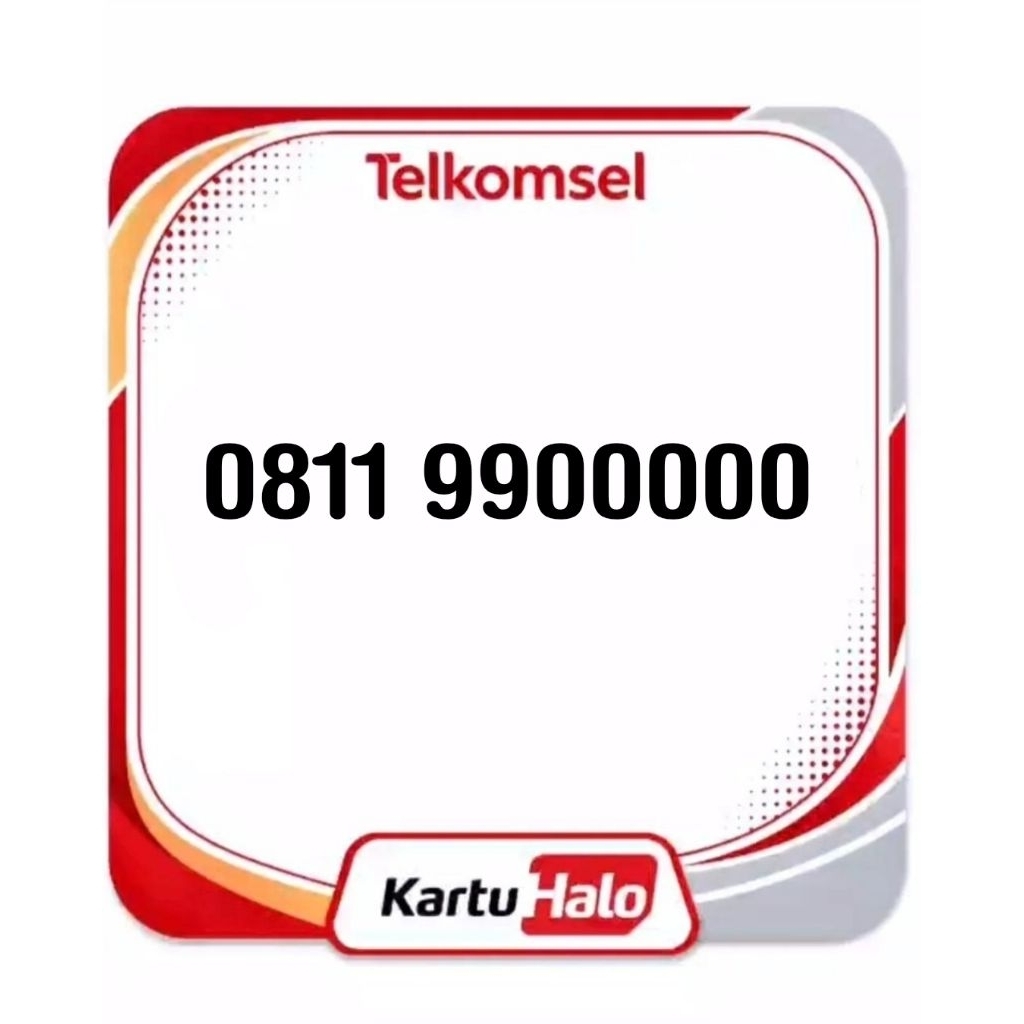 0811 9900000 Nomor Cantik Kartu Halo