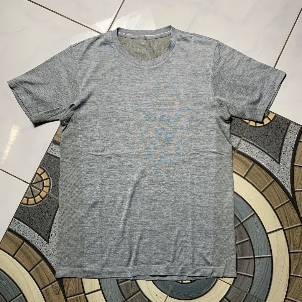 Jersey running uniqlo dry-ex anti-bacterial grey size L