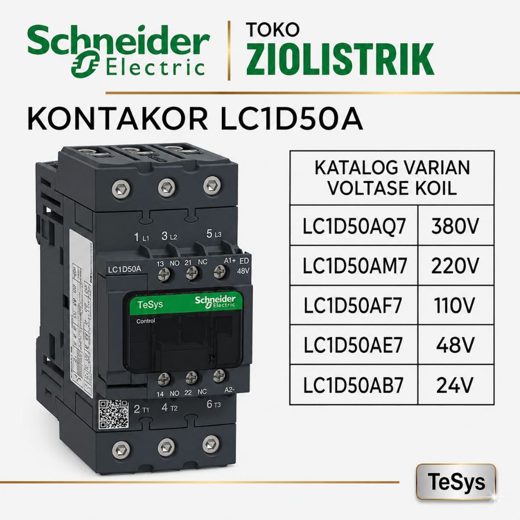 Kontaktor Schneider LC1D50 LC1D50Q7 LC1D50AQ7 LC1D50M7 LC1D50AM7 LC1D50F7 LC1D50AF7 LC1D50E7 LC1D50A