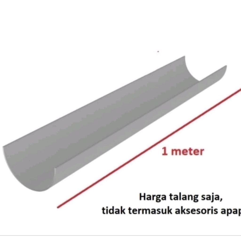 Talang Air Oval PVC Talang Pipa HR RG 6" 6 Inch Per Meter