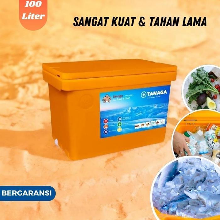 Contoh: TANAGA Cooler Box 100 Liter TNG 100 - Cool Box Es Ikan Frozen Food Tahan Lama