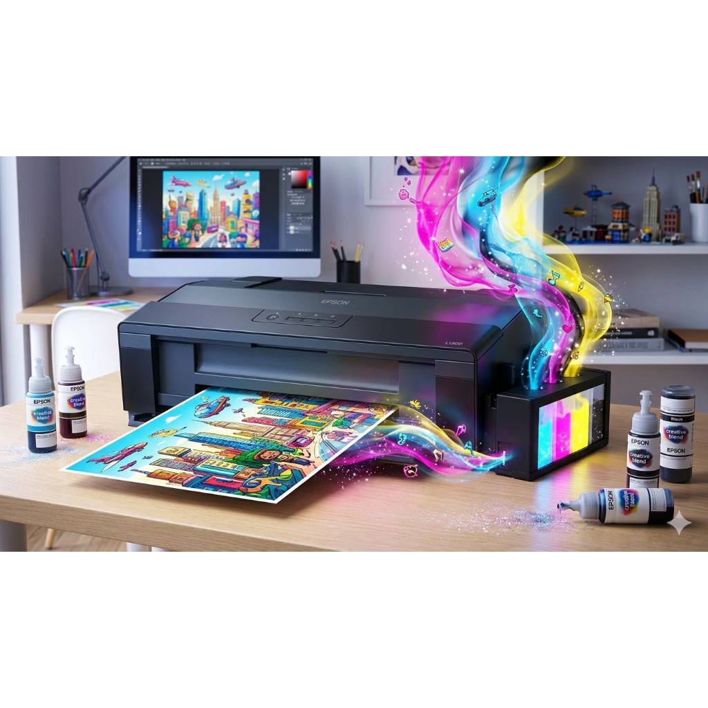 Printer Epson L1300 Bekas Siap Pakai | Kondisi Normal | Tinta Full | Cocok Print Harian | Ready Stoc