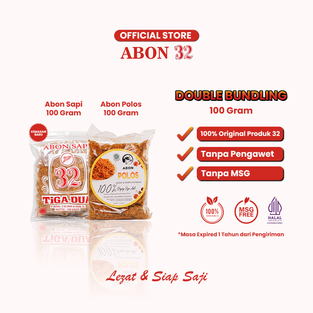 Paket Bundling Abon 32 & Abon Polos kemasan 100gr