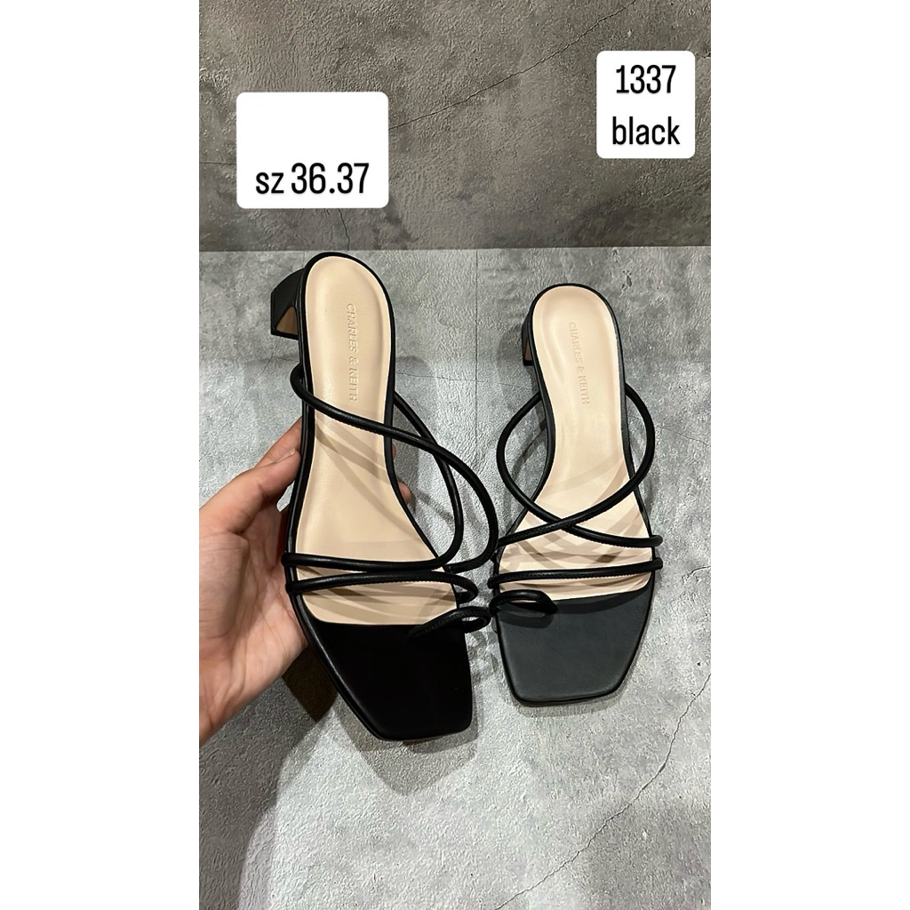 Charles & Keith Heels - Black & White (100% Original)