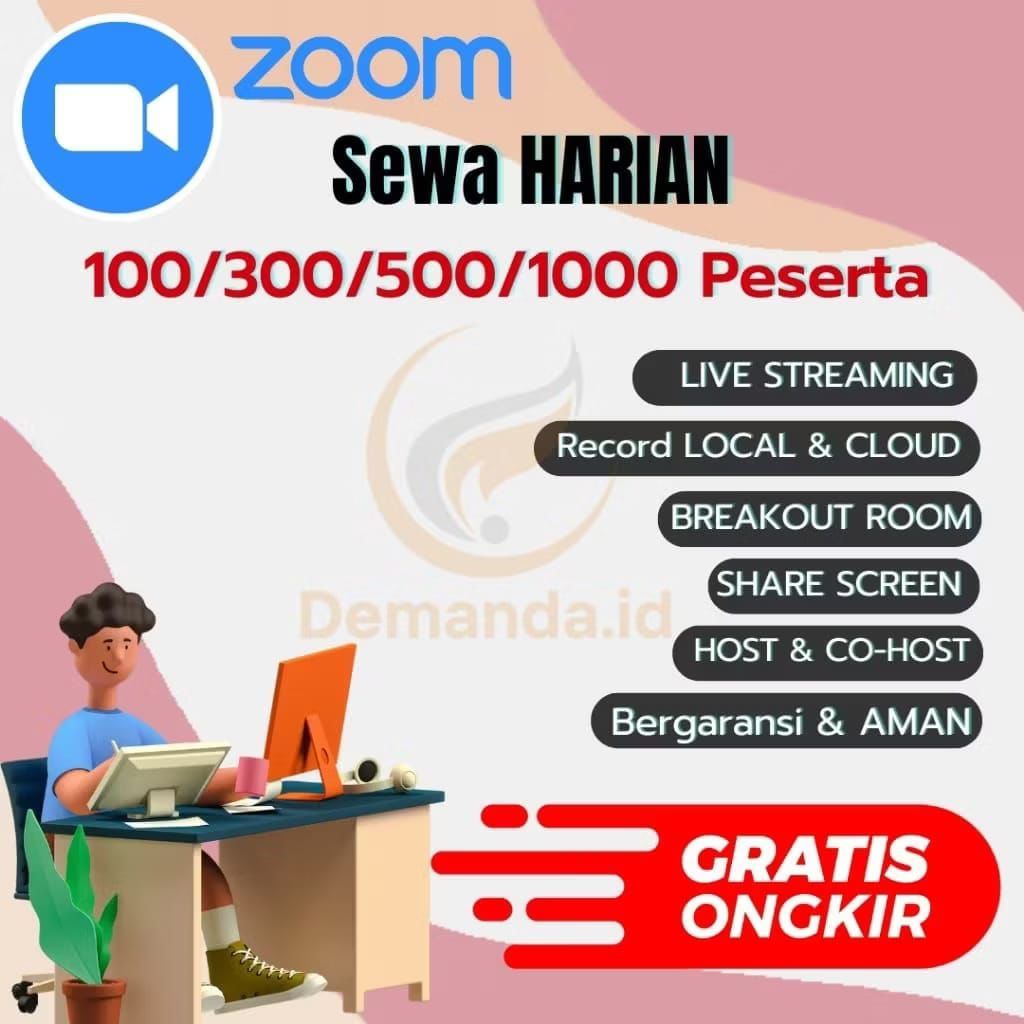 Jasa Sewa Zoom Meeting Harian 100 Peserta - Fitur Lengkap, Aman, dan Privasi Terjamin