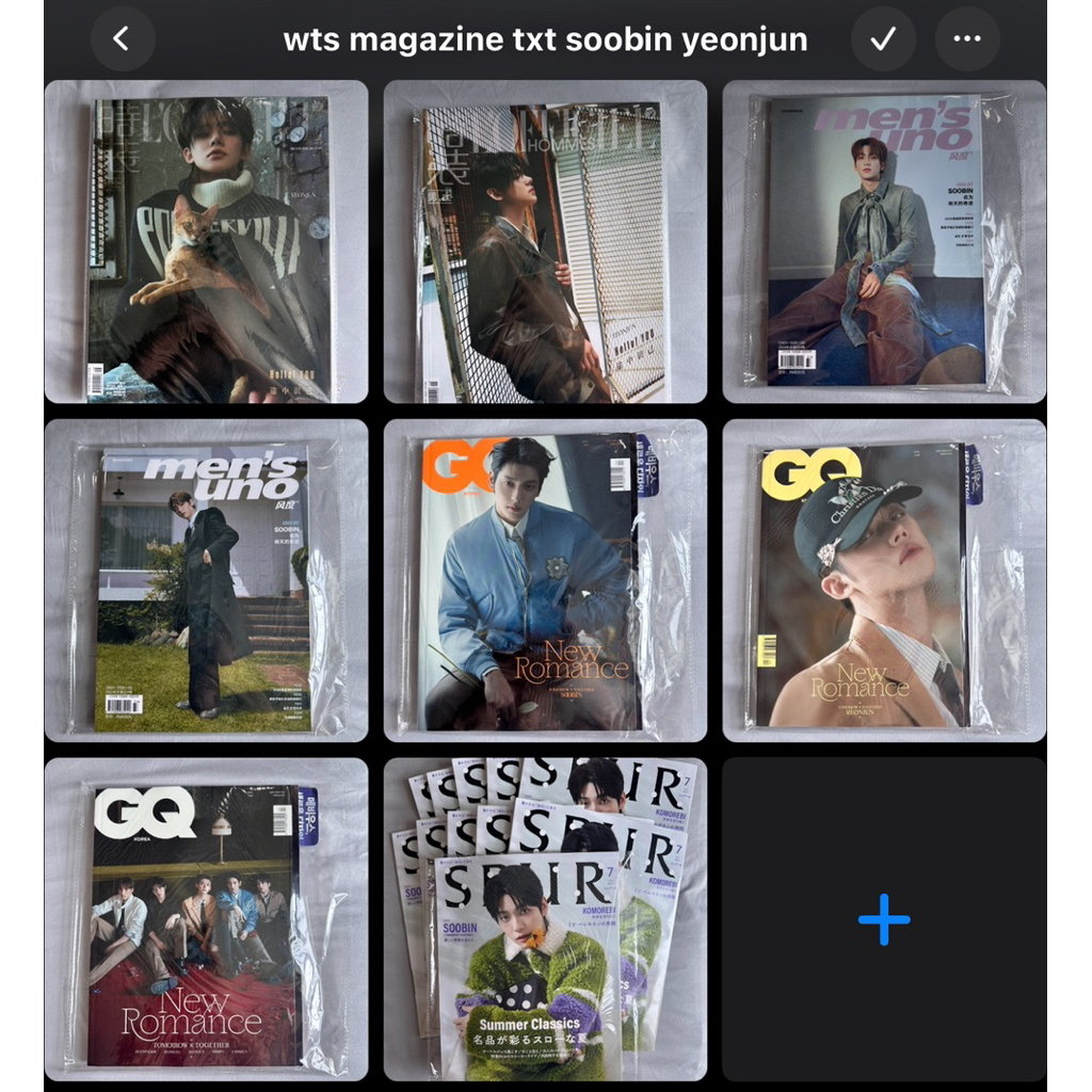 TXT Soobin Yeonjun Magazine Majalah L’Officiel Hommes Men’s Uno GQ Spur