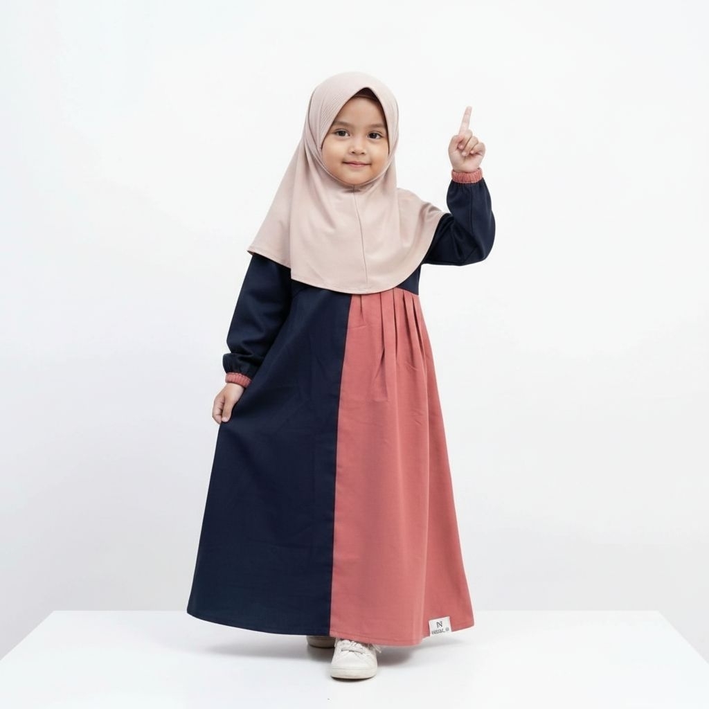 GAMIS LBR ANAK POLOS | GAMIS ANAK MUSLIMAH SYAR'I
