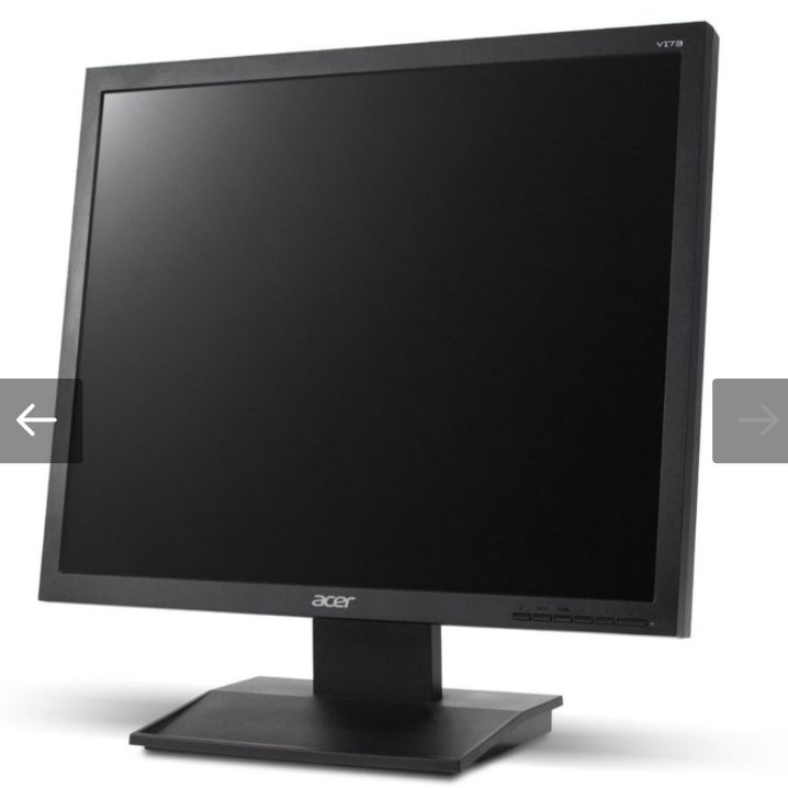 Monitor LCD 17 inci Kotak merk Hp.dell.samsung.acer.LG.Lenovo cocok untuk kasir, cctv, dll