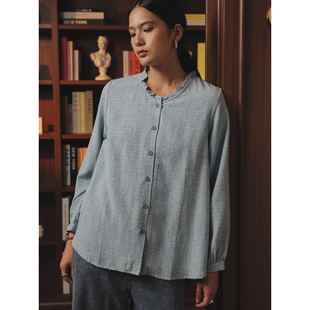 EXPAND Evara Blouse | Kemeja Wanita - Atasan Lengan Panjang
