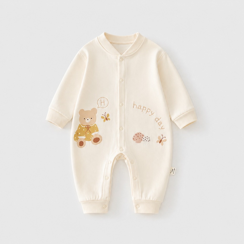 NOOC Sleepsuit Kancing Tengah Newborn | Baju Bayi Laki Laki dan Perempuan