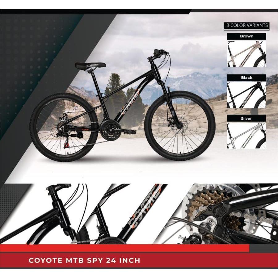 Sepeda MTB Anak 20/ 24 / 26/ 27.5  Inch Element COYOTE SPY Alloy 3x7 Speed - Rangka Frame Alloy Ring