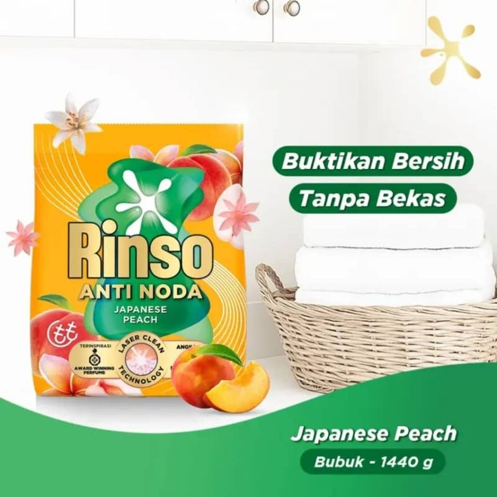 Deterjen Bubuk Rinso 1.5kg - Japanese Peach