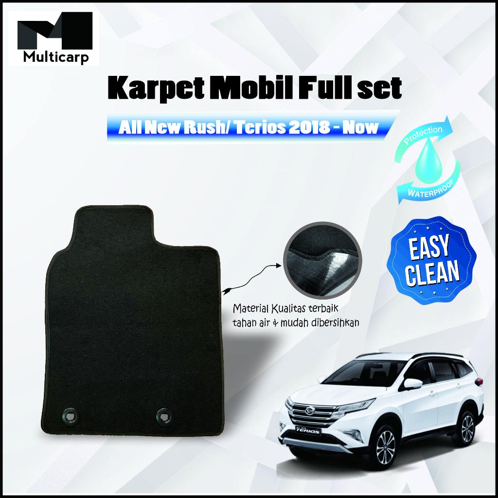 Karpet Mobil Rush/Terios Satu Set Karpet Alas Mobil
