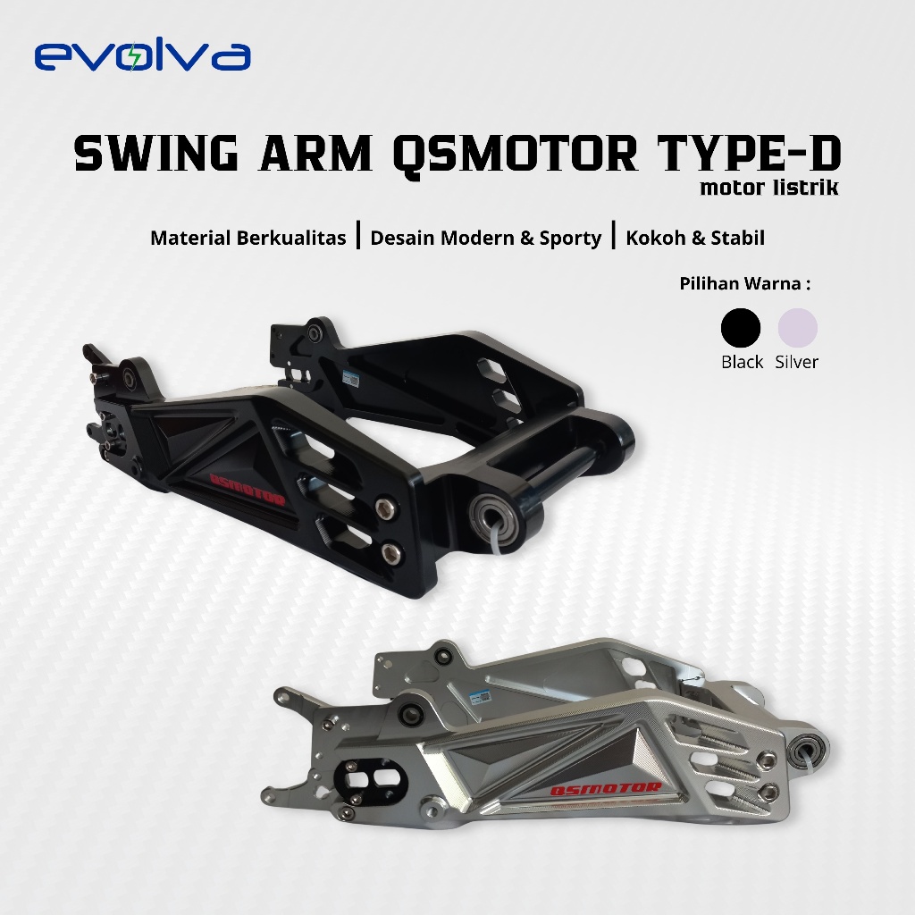 EVOLVA PARTS - SWING ARM CNC MOTOR LISTRIK QS MOTOR