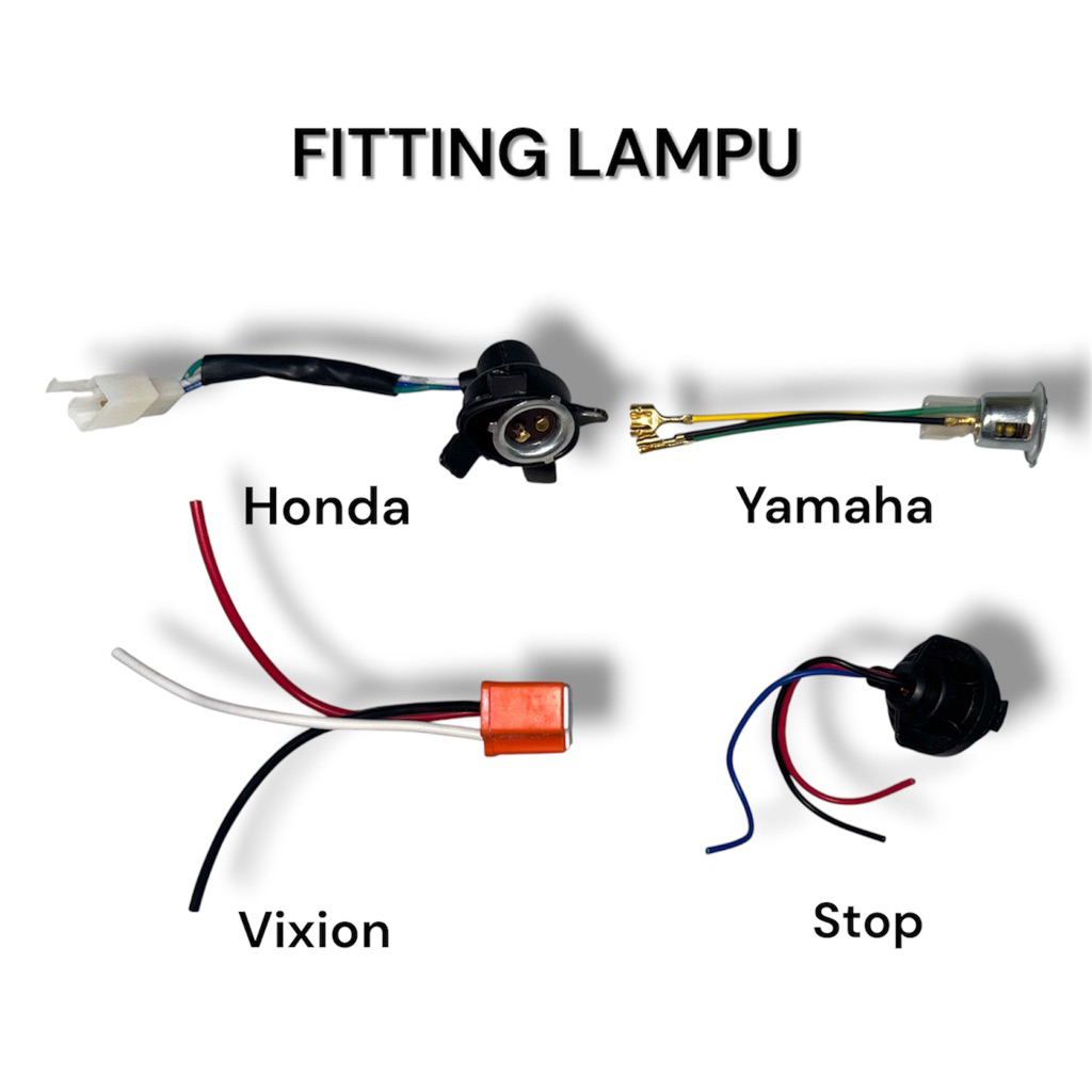 (10 pcs) Fitting lampu depan dan fitting stop lampu motor